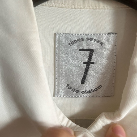 Times Seven Todd Oldham Vintage Button Embellished White Button-down Shirt - Picture 6 of 16